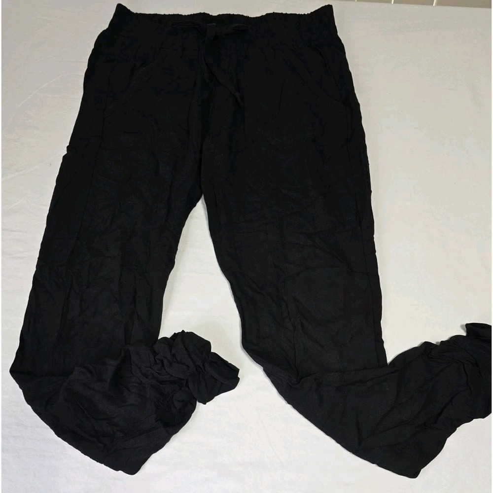 SO‎ Women's Small Black Pants Ruched Tapered Cuffs